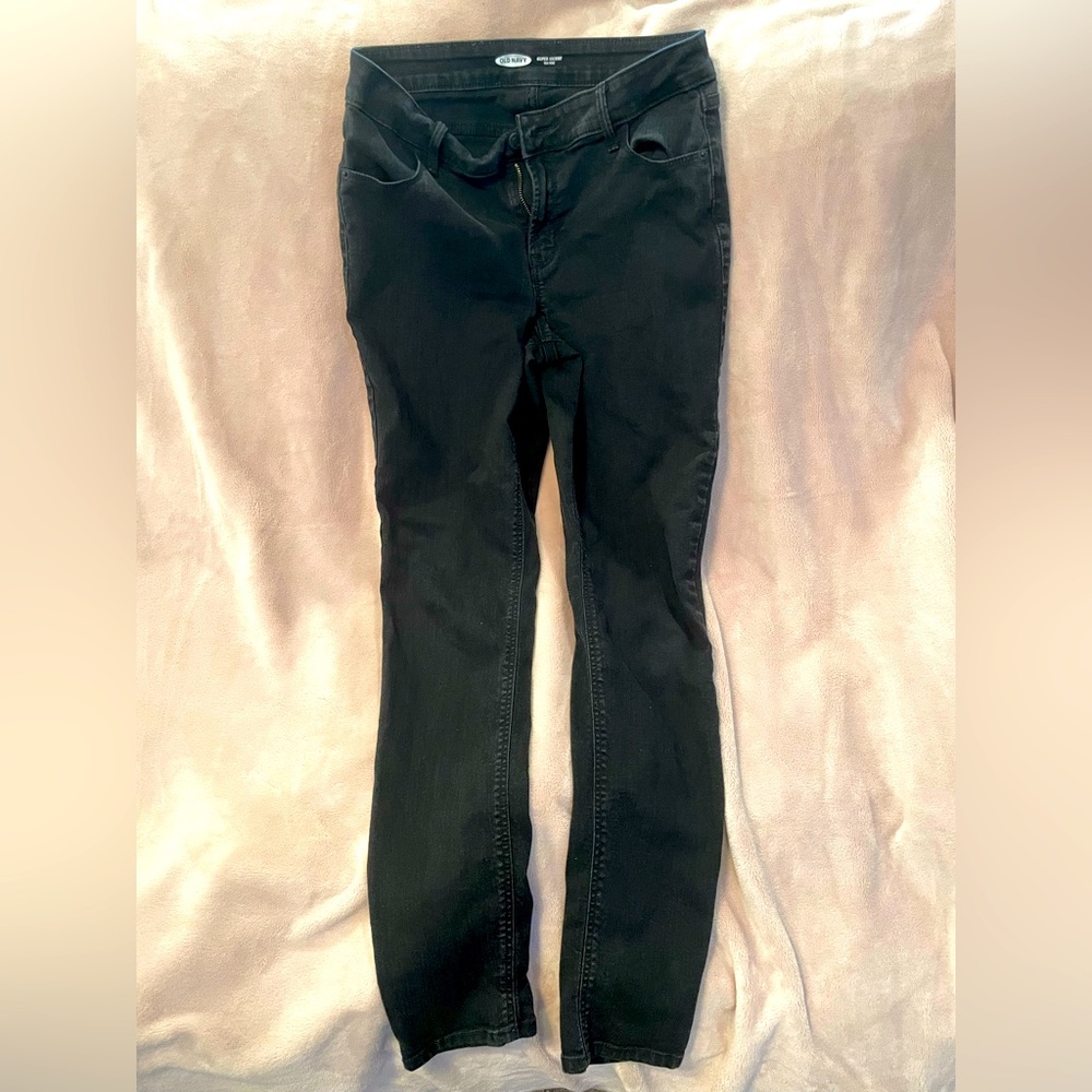 Old Navy Black Super Skinny Mid-Rise Jeans
